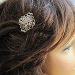Wedding Hair Comb Set, Bridal Accessory, Silver..