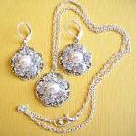 Weddings, Necklace Earring Set,camelia Collection
