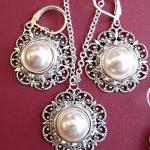 Wedding Jewelry Sets ,pearl Necklace And Earring..