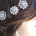 Wedding Hair Pins, Bridal Accessories, Crystal..