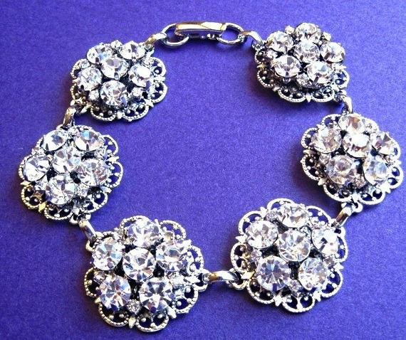 Wedding Jewelry, Bridal Bracelet, Brilliant Collection, Vintage Style Jewelry, Crystal Jewelry, Statement Jewelry