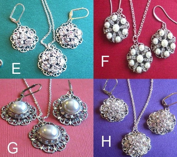 Bridesmaid Jewelry Sets, 8 Choices, Mutiple Order Discounts