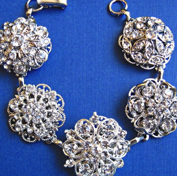 Wedding Bracelet,bridal Jewelry,vintage Style, Wedding Jewelry