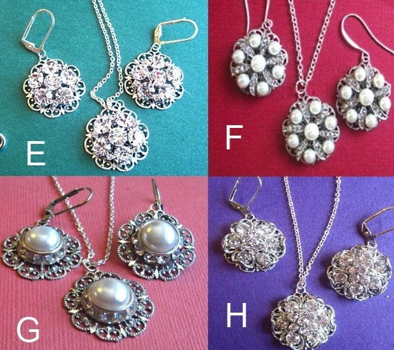Bridesmaid Jewelry Sets, 8 Choices, Mutiple Order Discounts