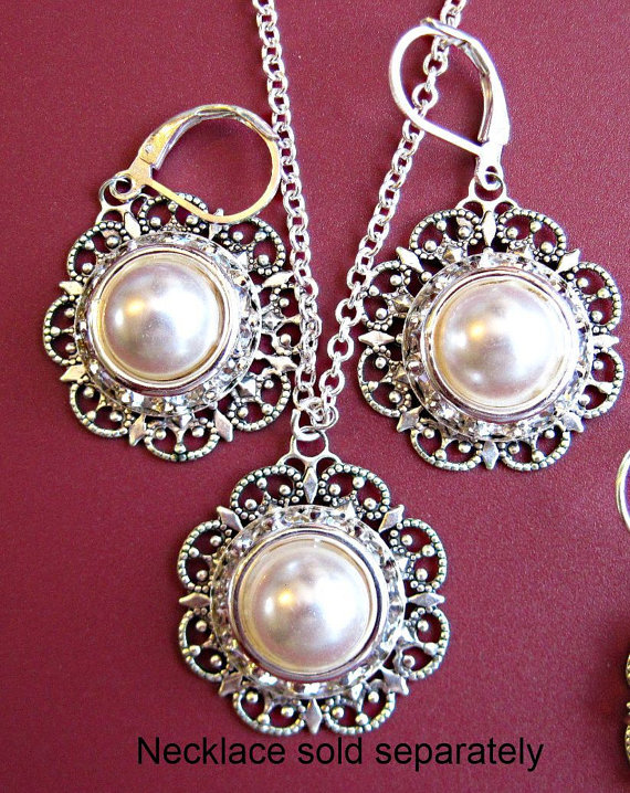 Wedding Jewelry Sets ,pearl Necklace And Earring Set, Multiple Order Discounts, Christmas Party, Gift For Her, Stocking Stu