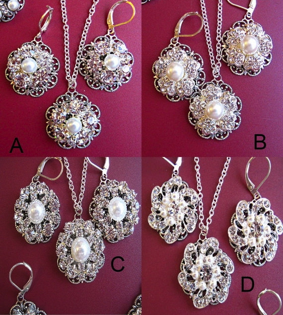 Bridesmaid Jewelry, 8 Choices , Multiple Order Discounts, Necklace And Earring Sets, Bridesmaids Gifts, Gifts For Wedding P