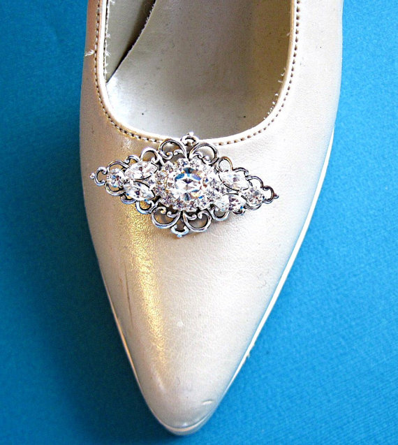 Wedding Shoe Clips, Bridal Accessories, Victorian Style, Silver ...