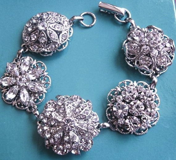 Wedding Jewelry -brilliant Sparkle- Bridal Bracelet-crystal Bracelet-christmas Gift For Her- Holiday Party Jewelry-statemen