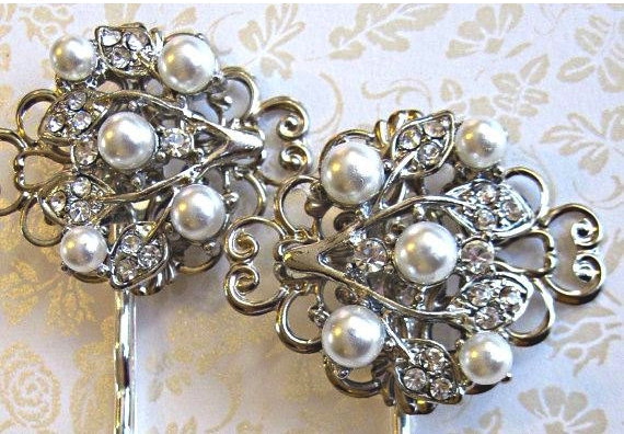 Wedding Hair Pins Ivory Pearl Hair Accessories Bridal Hair