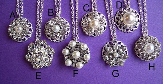 Wedding Necklaces, 8 Choices, Bridesmaids, Christmas Gift, Stocking Stuffer, Formal Holiday Jewelry